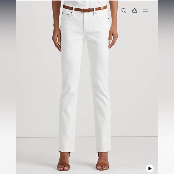 Ralph Lauren Mid-Rise Straight Jeans - Picture 2 of 8